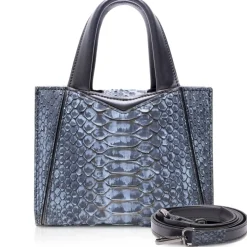 Ammoment - Vesper Bag Large in Python - Moxi Black - Luxury High Quality Leather Bag - Avvenice
