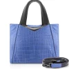 Ammoment - Vesper Bag Large in Crocodile - Navy - Luxury High Quality Leather Bag - Avvenice
