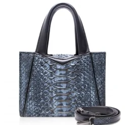 Ammoment - Vesper Bag Small in Python - Moxi Black - Luxury High Quality Leather Bag - Avvenice