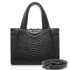 Ammoment - Vesper Bag Small in Python - Black - Luxury High Quality Leather Bag - Avvenice