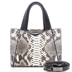 Ammoment - Vesper Bag Small in Python - Roccia - Luxury High Quality Leather Bag - Avvenice