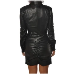 Aniye By - Faux Leather Mini Dress - Black - Dress - Made in Italy - Luxury Exclusive Collection - Avvenice
