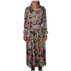 Aniye By - Long Dress in Floral Pattern - Multicolor - Dress - Made in Italy - Luxury Exclusive Collection - Avvenice