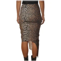 Aniye By - Sheath Skirt in Spotted Pattern - Black/Beige - Skirts - Made in Italy - Luxury Exclusive Collection - Avvenice