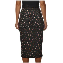 Aniye By - Sheath Skirt in Floral Pattern - Black - Skirts - Made in Italy - Luxury Exclusive Collection - Avvenice