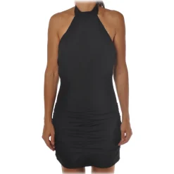 Aniye By - Short Dress with Rhinestone Finished Edges - Black - Dress - Made in Italy - Luxury Exclusive Collection - Avvenice