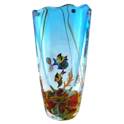 Ars Cenedese Murano - Acquamare Vase - Handcrafted Venetian Vase Handmade by Venetian Glassmasters - High Quality Luxury - Avvenice