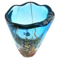 Ars Cenedese Murano - Acquamare Vase - Handcrafted Venetian Vase Handmade by Venetian Glassmasters - High Quality Luxury - Avvenice