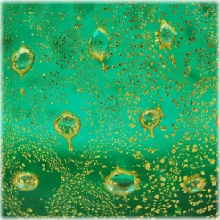 Ars Cenedese Murano - Bollinato Bown 24k Gold - Green - Handcrafted Venetian Vase Handmade by Venetian Glassmasters - Luxury - Avvenice