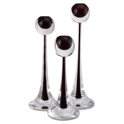 Ars Cenedese Murano - Set of Sommerso Candlesticks - Monocolor Red - Candlesticks Handmade by Venetian Glassmasters - Luxury - Avvenice