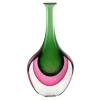 Ars Cenedese Murano - Sommerso Bottle - Green - Handcrafted Venetian Vase Handmade by Venetian Glassmasters - Luxury - Avvenice
