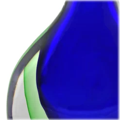 Ars Cenedese Murano - Sommerso Bottle - Blue Green - Handcrafted Venetian Vase Handmade by Venetian Glassmasters - Luxury - Avvenice