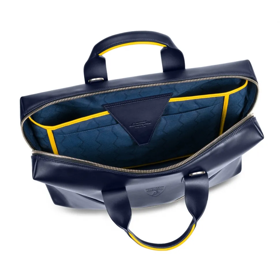 Automobili Lamborghini - Briefcase - Blue - Made in Italy - Luxury Exclusive Collection - Avvenice