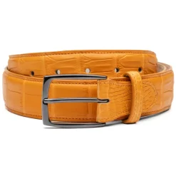 Avvenice - Astrea - Crocodile Belt - Orange - Handmade in Italy - Exclusive Luxury Collection - Avvenice