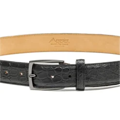 Avvenice - Astrea - Crocodile Belt - Black - Handmade in Italy - Exclusive Luxury Collection - Avvenice