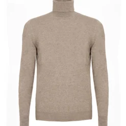 Avvenice - Athus - Man Loro Piana Cashmere Turtleneck Sweater - Tundra - Knitwear - Luxury Exclusive Collection - Avvenice