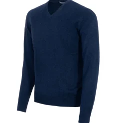 Avvenice - Athus - Man Loro Piana Cashmere V-Neck Sweater - Blue - Knitwear - Luxury Exclusive Collection - Avvenice