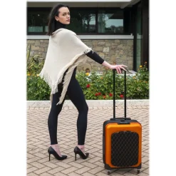 Avvenice - Aura - Aluminum and Carbon Fiber Trolley - Orange - Handmade in Italy - Exclusive Luxury Collection - Avvenice
