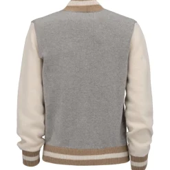 Avvenice - Bomberinbo - Loro Piana Cashmere Tricolor Sweater - Grey Beige Cream  - Knitwear - Luxury Exclusive Collection - Avvenice