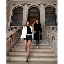 Avvenice - Camille - Chinchilla Jacket - Black & White - Furs - Coats - Luxury Exclusive Collection - Avvenice