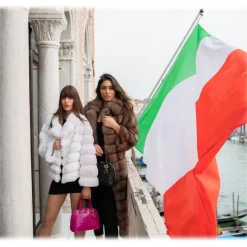 Avvenice - Camille - Chinchilla Jacket - Black & White - Furs - Coats - Luxury Exclusive Collection - Avvenice