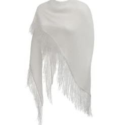 Avvenice - Cape - Precious Cashmere Keffiyeh - Pure Satin White - Handmade in Italy - Exclusive Luxury Collection - Avvenice