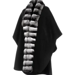 Avvenice - Claire - Cashmere and Chinchilla Cape - Loro Piana Cashmere - Furs - Coats - Luxury Exclusive Collection - Avvenice