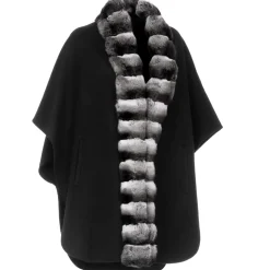 Avvenice - Claire - Cashmere and Chinchilla Cape - Loro Piana Cashmere - Furs - Coats - Luxury Exclusive Collection - Avvenice