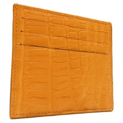 Avvenice - Crocodile Credit Card Holder - Orange - Handmade in Italy - Exclusive Luxury Collection - Avvenice