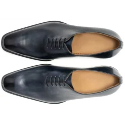 Avvenice - Fine Leather Oxfords - Blue - Shoes - Handmade in Italy - Exclusive Luxury Collection - Avvenice