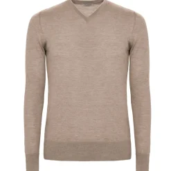 Avvenice - Finis - Man Loro Piana Extrafine Cashmere V-Neck Sweater - Tundra - Knitwear - Luxury Exclusive Collection - Avvenice