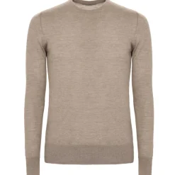 Avvenice - Finis - Man Loro Piana Extrafine Cashmere Crew Neck Sweater - Tundra - Knitwear - Luxury Exclusive Collection - Avvenice
