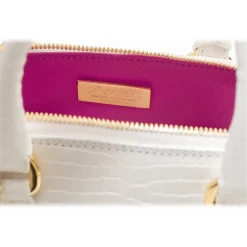 Avvenice - Imperium - Crocodile Bag - Pearly White - Handmade in Italy - Exclusive Luxury Collection - Avvenice