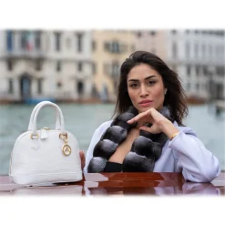 Avvenice - Imperium - Crocodile Bag - Pearly White - Handmade in Italy - Exclusive Luxury Collection - Avvenice