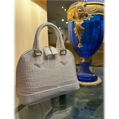 Avvenice - Imperium - Crocodile Bag - Pearly White - Handmade in Italy - Exclusive Luxury Collection - Avvenice