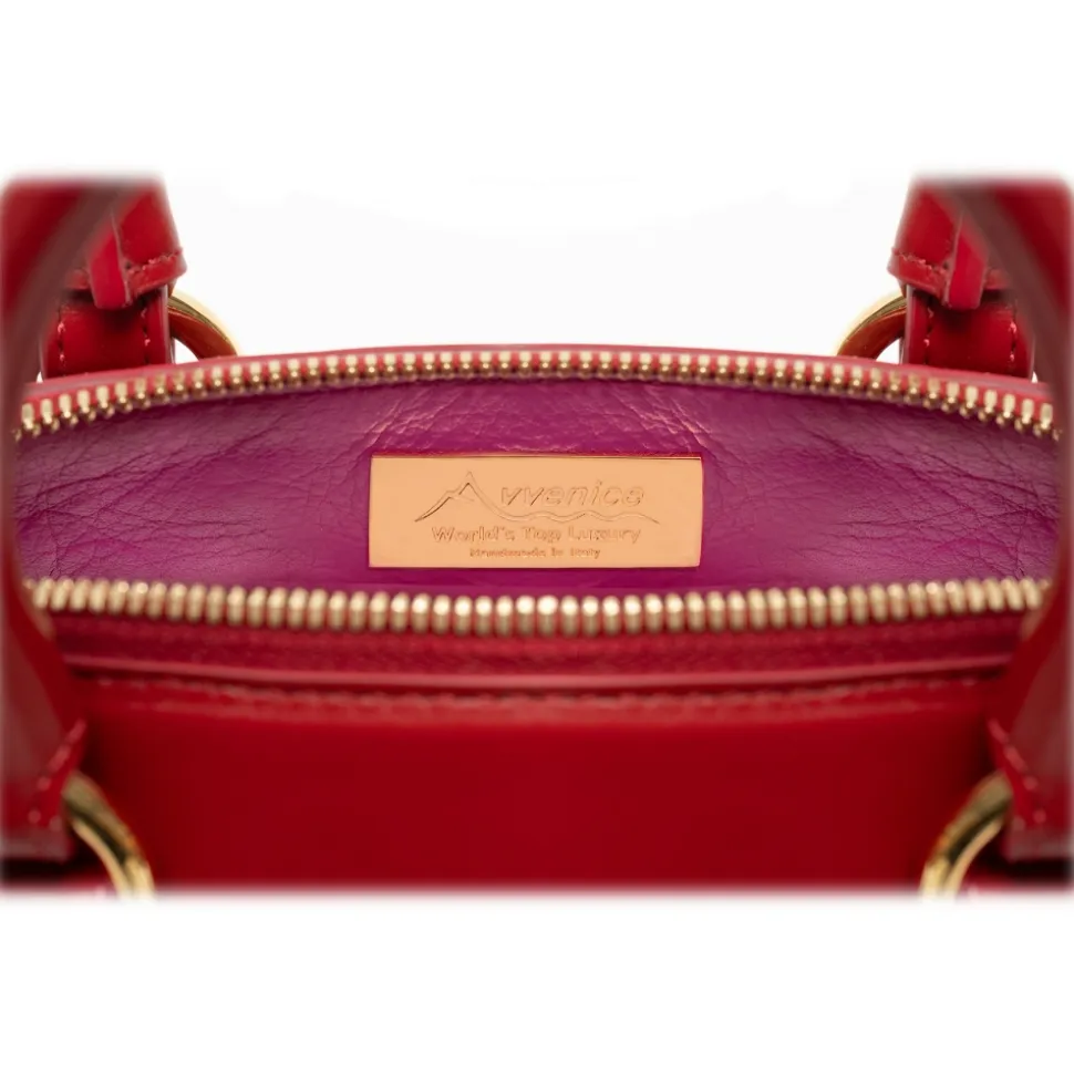 Avvenice - Imperium - Premium Leather Bag - Red - Handmade in Italy - Exclusive Luxury Collection - Avvenice