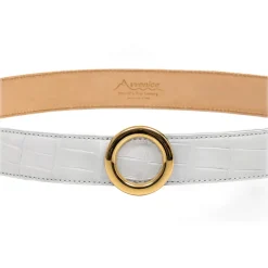 Avvenice - Iris - Crocodile Belt - Pearly White - Handmade in Italy - Exclusive Luxury Collection - Avvenice