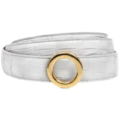 Avvenice - Iris - Crocodile Belt - Pearly White - Handmade in Italy - Exclusive Luxury Collection - Avvenice