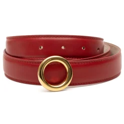 Avvenice - Iris - Premium Leather Belt - Red - Handmade in Italy - Exclusive Luxury Collection - Avvenice