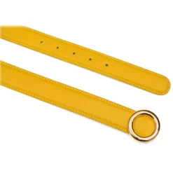 Avvenice - Iris - Premium Leather Belt - Yellow - Handmade in Italy - Exclusive Luxury Collection - Avvenice