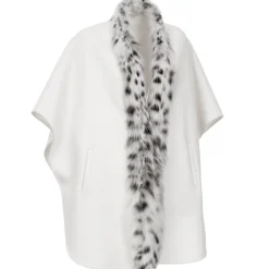 Avvenice - Leila - Cashmere and Canadian Lynx Cape - Loro Piana Cashmere - Furs - Coats - Luxury Exclusive Collection - Avvenice