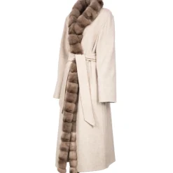 Avvenice - Louise - Cashmere and Sable Coat - Loro Piana Cashmere - Furs - Coats - Luxury Exclusive Collection - Avvenice