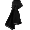 Avvenice - Precious Cashmere Scarf - Double Face - Bicolor - Black Anthracite - Handmade in Italy - Exclusive Luxury Collection - Avvenice