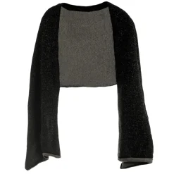 Avvenice - Precious Cashmere Scarf - Double Face - Bicolor - Black Anthracite - Handmade in Italy - Exclusive Luxury Collection - Avvenice