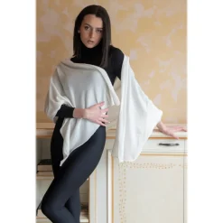 Avvenice - Precious Cashmere Scarf - Pashmina - White - Handmade in Italy - Exclusive Luxury Collection - Avvenice