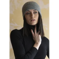 Avvenice - Precious Cashmere Ribbed Cap - Grey - Handmade in Italy - Exclusive Luxury Collection - Avvenice