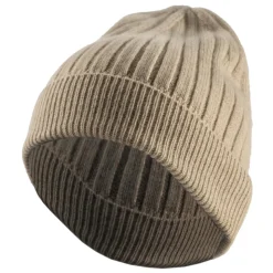 Avvenice - Precious Cashmere Ribbed Cap - Beige - Handmade in Italy - Exclusive Luxury Collection - Avvenice