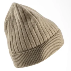 Avvenice - Precious Cashmere Ribbed Cap - Beige - Handmade in Italy - Exclusive Luxury Collection - Avvenice