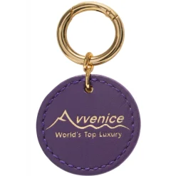 Avvenice - Premium Leather Pendant - Purple - Keychain - Handmade in Italy - Exclusive Luxury Collection - Avvenice