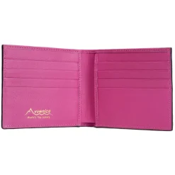 Avvenice - Premium Leather Wallet - Black Fuchsia - Handmade in Italy - Exclusive Luxury Collection - Avvenice